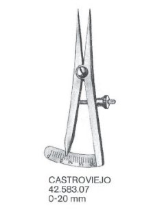 CASTROVIEJO Compás, derecho,alcance de medición: hasta...