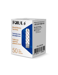 FORA 6 Tiras Reactivas de Glucosa, 50 unidades