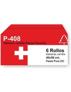 Rollo Papel Camilla Doble Capa Blanco Liso | Caja 6...