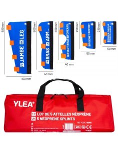 Juego de 5 férulas de neopreno (fractura) con bolsa de...