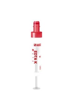 S-Monovette® EDTA K3, 2,6 ml, cierre rojo, (LxØ): 65 x 13...