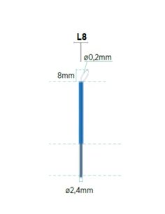 Electrodo angular de nudo corredizo 5cm SURTRON, 8 mm. 5...