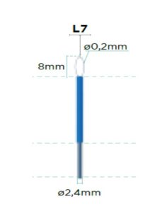 Electrodo anilla recto 5cm SURTRON, 8 mm. 5 unidades