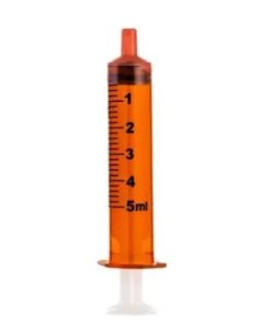 Jeringa Oral de 3 cuerpos 5 ml, Ámbar, Sol-M , Caja 100...