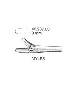 Pinza nasal MYLES Fig. 3. Largo 12 cm. Punta 9 mm. Dimeda 2