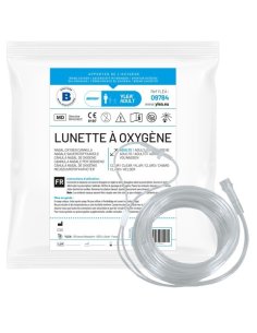 Cánula Nasal (Gafa nasal O2) ADULTO, Caja 100 unidades.
