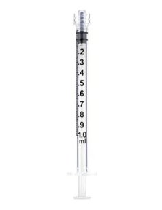Jeringa 3 cuerpos 1 ml LUER LOCK Concéntrica Sol-M ,...