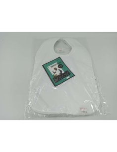Babero Adulto de Rizo c/ Velcro, color blanco, 40 x 60cm....