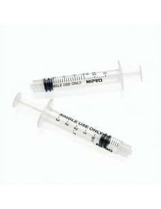Jeringa 3 cuerpos 2 ml. NIPRO, LUER LOCK centrado, Caja...