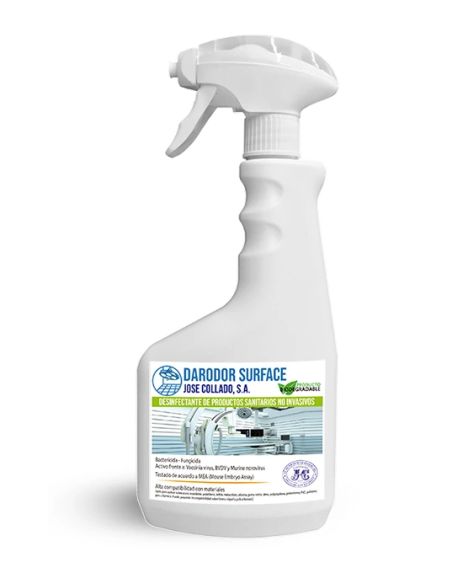 DARODOR Surface Spray desinfección superficies, Frasco con 750 ml., con pulverizador.