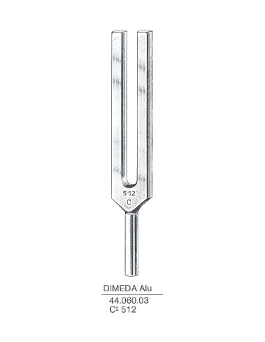 Diapasón Aluminio C 512 hz. Dimeda