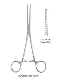 Pinza hemostática ROCHESTER PEAN Recta Sin diente 20 cm.