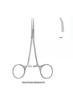 Pinza MOSQUITO Curvo Sin Diente 18 cm. Pk