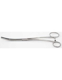 Pinza cuello utero Bozeman CURVA 25 cm. Lisa.