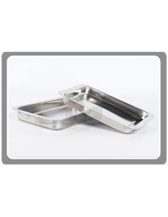 Bandeja Instrumental 210 x 160 x 10 mm., Acero Inoxidable.