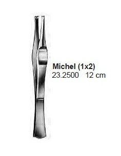 Pinza COCODRILO Agrafes Michel 12 cm., 1x2 dientes.