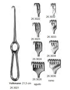 Separador Volkman 21,5 cm., Romo 3 dientes Ref.: 26.3033 Pk. 2