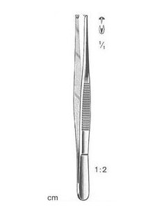 Pinza Disección Con Diente 11 cm.