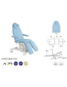 Camilla hidráulica-Sillón Podología Con brazos elevables,... 2