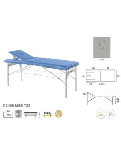 Camilla PLEGABLE regulable aluminio T23 70x182 2