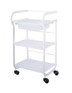 Carrito metálico tres estantes para estética de diseño...