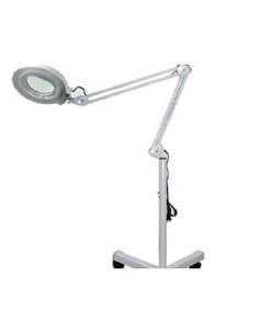 Lámpara Lupa 5X con soporte Base rodable con 5 ruedas