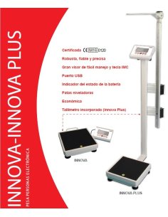 Báscula electrónica INNOVA PLUS con Tallímetro T60 Clase III