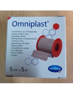 Esparadrapo Tela OMNIPLAST 5 cm.x 5 metros Carne 1 unidad