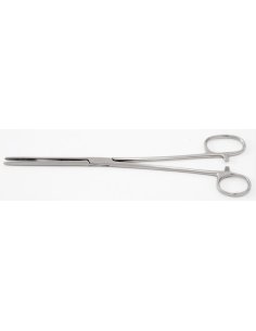 Pinza cuello utero Bozeman RECTA 25 cm. con boca estriada.