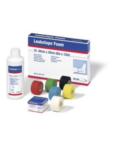 Leukotape Classic Rojo 3,75cm.x 10mts. Caja 5 unidades.