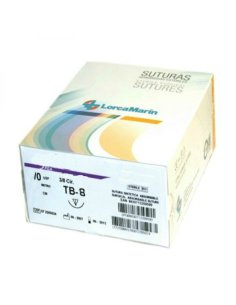 Seda Trenzada Negra TB-08 Calibre 5/0, Aguja 12 mm. Caja...