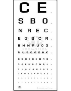 OPTOTIPO para 5 Metros letras aleatorias visión lejana
