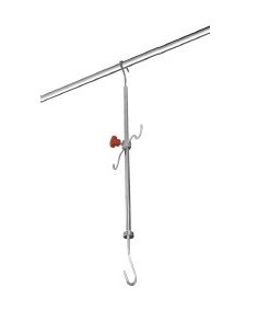 Soporte GOTERO Acero Inoxidable 3 ganchos para barra de...