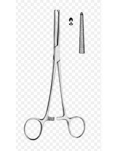 Pinza hemostática ROCHESTER OCHSNER Recta Con Diente 20 cm.
