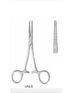 Pinza CRILE Recta SIN diente 14 cm.