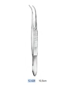 Pinza para Astillas/Espinas curva punta fina 10,5 cm.