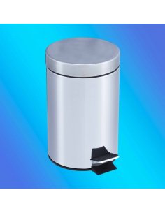 Papelera ( Cubo ) Pedal Metálica con cubo interior, 5 litros