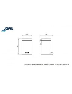 Papelera ( Cubo ) Pedal Metálica con cubo interior, 5 litros 2