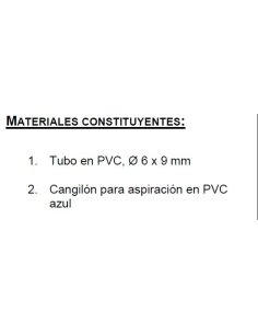 Tubo Aspiración 6 x 9 mm. Ø x 360 cm. Longitud, Caja con... 2
