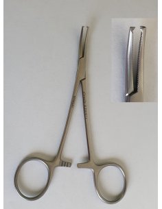 Pinza MOSQUITO Micro Curvo Hartmann Con Diente 12,5 cm.