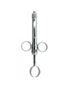 Jeringa Metálica Para Dental Carpule 1,8 ml con 3 aros.