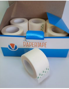 Esparadrapo PAPEL PAPERTAPE 2,5 cm.x 9,14 metros. Caja 12... 2