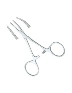 Pinza MOSQUITO Micro Curvo Hartmann Con Diente 10 cm.