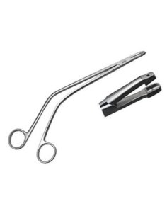 SCHUBERT Pinza para Biopsia de cuello Curva 26 cm. 2