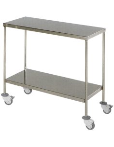 Mesa Auxiliar 2 Planos, 1200x500x800, Acero Inoxidable
