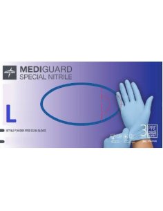 Guante Nitrilo Blue Medline sin polvo Talla L. Caja 200...