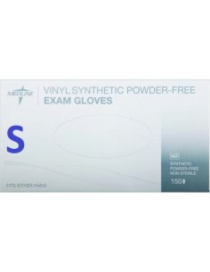 Guante VINILO MEDLINE Sin Polvo Talla S Caja 150 unidades.