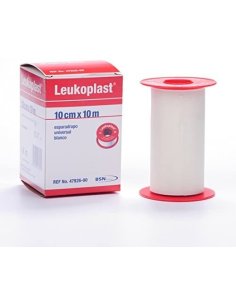 LEUKOPLAST esparadrapo Tela Blanco 10cm x 10m, 1 unidad.