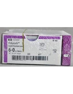 POLYSORB 6/0, Aguja 12 mm., 1/2 circulo violeta, Long....