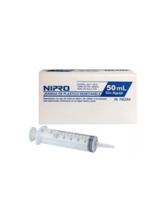 Jeringa 3 Cuerpos 50/60 ml., NIPRO Cono cateter...